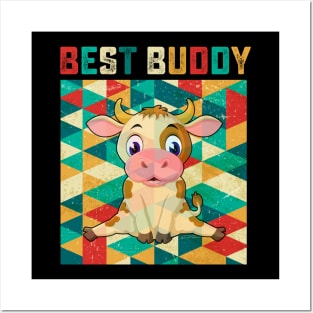 Best Buddy Cow Posters and Art